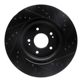 R1 Concepts 18-23 Genesis G70 Front Left Drilled & Slotted Black Brake Rotor by R1 Concepts RNC-633-21040L