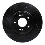 R1 Concepts 18-23 Genesis G70 Front Left Drilled & Slotted Black Brake Rotor by R1 Concepts RNC-633-21040L