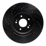 R1 Concepts 18-23 Genesis G70 Front Right Drilled & Slotted Black Brake Rotor by R1 Concepts RNC-633-21040R