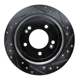 R1 Concepts 17-25 Hyundai Tucson Rear Right Drilled & Slotted Black Brake Rotor by R1 Concepts RNC-633-21042R