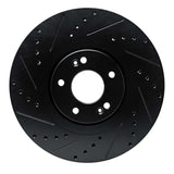 R1 Concepts 20-25 Hyundai Palisade Front Left Drilled & Slotted Black Brake Rotor