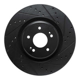 R1 Concepts 21-26 Hyundai Sonata Front Right Drilled & Slotted Black Brake Rotor by R1 Concepts RNC-633-21048R
