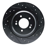 R1 Concepts 21-25 Hyundai Sonata Rear Right Drilled & Slotted Black Brake Rotor by R1 Concepts RNC-633-21049R