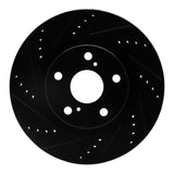 R1 Concepts 22-25 Kia Carnival Front Left Drilled & Slotted Black Brake Rotor
