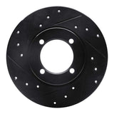 R1 Concepts 67-74 Opel Manta Front Left Drilled & Slotted Black Brake Rotor by R1 Concepts RNC-633-22000L