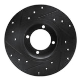 R1 Concepts 67-74 Opel Manta Front Right Drilled & Slotted Black Brake Rotor