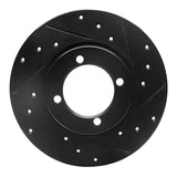 R1 Concepts 67-74 Opel Manta Front Right Drilled & Slotted Black Brake Rotor