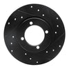 R1 Concepts 67-74 Opel Manta Front Right Drilled & Slotted Black Brake Rotor