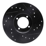 R1 Concepts 74-79 Lotus Eclat Front Left Drilled & Slotted Black Brake Rotor by R1 Concepts RNC-633-22001L