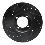 R1 Concepts 74-79 Lotus Elite Front Right Drilled & Slotted Black Brake Rotor by R1 Concepts RNC-633-22001R