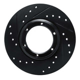 R1 Concepts 71-83 Renault R15 Front Left Rear Left Drilled & Slotted Black Brake Rotor by R1 Concepts RNC-633-23000L
