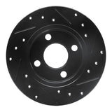 R1 Concepts 81-87 Renault ALLIANCE Front Left Drilled & Slotted Black Brake Rotor by R1 Concepts RNC-633-23003L
