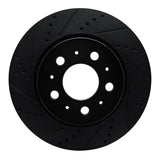 R1 Concepts 17-25 Tesla Model 3 Front Left Drilled & Slotted Black Brake Rotor by R1 Concepts RNC-633-26002L