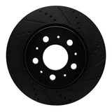 R1 Concepts 17-25 Tesla Model 3 Front Right Drilled & Slotted Black Brake Rotor by R1 Concepts RNC-633-26002R