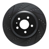 R1 Concepts 17-25 Tesla Model 3 Rear Left Drilled & Slotted Black Brake Rotor by R1 Concepts RNC-633-26005L