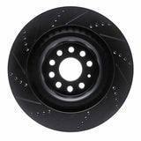 R1 Concepts 12-21 Tesla Model S Rear Right Drilled & Slotted Black Brake Rotor by R1 Concepts RNC-633-26006R