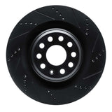 R1 Concepts 12-21 Tesla Model S Rear Right Drilled & Slotted Black Brake Rotor by R1 Concepts RNC-633-26006R