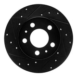 R1 Concepts 67-72 Volvo 142 Front Left Drilled & Slotted Black Brake Rotor by R1 Concepts RNC-633-27000L