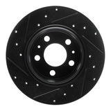 R1 Concepts 67-72 Volvo 164 Front Right Drilled & Slotted Black Brake Rotor by R1 Concepts RNC-633-27000R