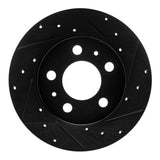 R1 Concepts 67-72 Volvo 164 Front Right Drilled & Slotted Black Brake Rotor by R1 Concepts RNC-633-27000R