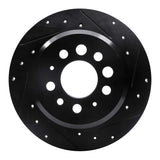 R1 Concepts 67-74 Volvo 164 Rear Right Drilled & Slotted Black Brake Rotor by R1 Concepts RNC-633-27001R