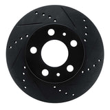 R1 Concepts 76-93 Volvo 244 Front Right Drilled & Slotted Black Brake Rotor by R1 Concepts RNC-633-27005R