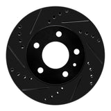 R1 Concepts 82-90 Volvo 760 Series Front Left Drilled & Slotted Black Brake Rotor by R1 Concepts RNC-633-27012L