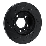 R1 Concepts 82-90 Volvo 740 Front Right Drilled & Slotted Black Brake Rotor by R1 Concepts RNC-633-27012R