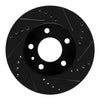 R1 Concepts 82-90 Volvo 740 Front Right Drilled & Slotted Black Brake Rotor