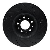 R1 Concepts 82-92 Volvo 940 Front Left Drilled & Slotted Black Brake Rotor by R1 Concepts RNC-633-27013L