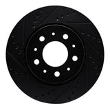 R1 Concepts 82-92 Volvo 940 Front Left Drilled & Slotted Black Brake Rotor by R1 Concepts RNC-633-27013L