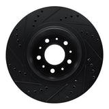 R1 Concepts 82-92 Volvo 740 Front Right Drilled & Slotted Black Brake Rotor by R1 Concepts RNC-633-27013R
