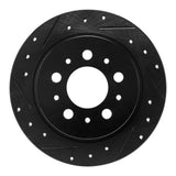 R1 Concepts 88-94 Volvo 960 Rear Left Drilled & Slotted Black Brake Rotor by R1 Concepts RNC-633-27014L