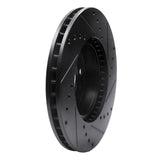 R1 Concepts 91-95 Volvo 780 Front Left Drilled & Slotted Black Brake Rotor by R1 Concepts RNC-633-27015L