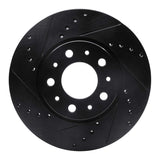 R1 Concepts 91-95 Volvo 780 Front Left Drilled & Slotted Black Brake Rotor by R1 Concepts RNC-633-27015L