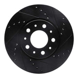 R1 Concepts 91-95 Volvo 780 Front Right Drilled & Slotted Black Brake Rotor by R1 Concepts RNC-633-27015R