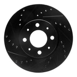 R1 Concepts 93-95 Volvo 850 Front Left Drilled & Slotted Black Brake Rotor by R1 Concepts RNC-633-27016L