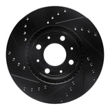 R1 Concepts 93-95 Volvo 850 Front Right Drilled & Slotted Black Brake Rotor by R1 Concepts RNC-633-27016R