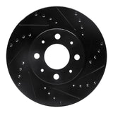 R1 Concepts 93-95 Volvo 850 Front Right Drilled & Slotted Black Brake Rotor by R1 Concepts RNC-633-27016R