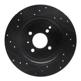 R1 Concepts 93-95 Volvo 850 Rear Right Drilled & Slotted Black Brake Rotor by R1 Concepts RNC-633-27017R