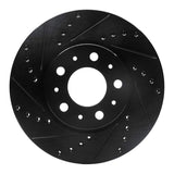 R1 Concepts 95-04 Volvo C70 Front Left Drilled & Slotted Black Brake Rotor by R1 Concepts RNC-633-27018L