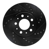 R1 Concepts 95-04 Volvo S90 Front Right Drilled & Slotted Black Brake Rotor by R1 Concepts RNC-633-27018R