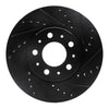 R1 Concepts 95-04 Volvo S90 Front Right Drilled & Slotted Black Brake Rotor