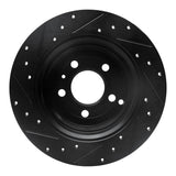 R1 Concepts 96-04 Volvo C70 Rear Right Drilled & Slotted Black Brake Rotor by R1 Concepts RNC-633-27019R