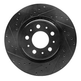 R1 Concepts 98-04 Volvo V70 Front Left Drilled & Slotted Black Brake Rotor by R1 Concepts RNC-633-27022L