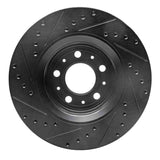 R1 Concepts 98-04 Volvo V70 Front Right Drilled & Slotted Black Brake Rotor by R1 Concepts RNC-633-27022R