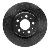 R1 Concepts 98-04 Volvo V70 Front Right Drilled & Slotted Black Brake Rotor by R1 Concepts RNC-633-27022R