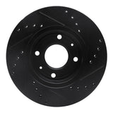 R1 Concepts 00-04 Volvo S40 Front Left Drilled & Slotted Black Brake Rotor by R1 Concepts RNC-633-27026L