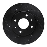 R1 Concepts 00-04 Volvo S40 Front Left Drilled & Slotted Black Brake Rotor by R1 Concepts RNC-633-27026L