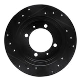 R1 Concepts 00-07 Mitsubishi SPace STAR (Mexico) Rear Right Drilled & Slotted Black Brake Rotor by R1 Concepts RNC-633-27027R